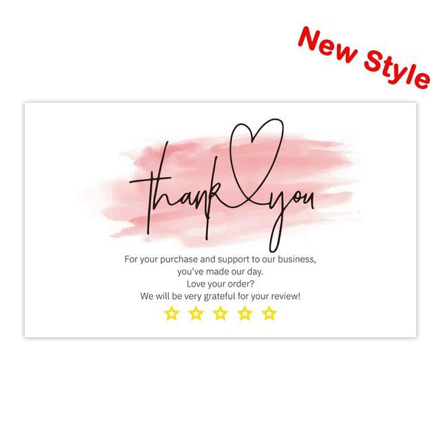 30pcs Thank You Cards For Shipping Packaging Pink You are the Heart of My Business Cards  Gift Wrapping Valentine's Day Wedding Uptrends