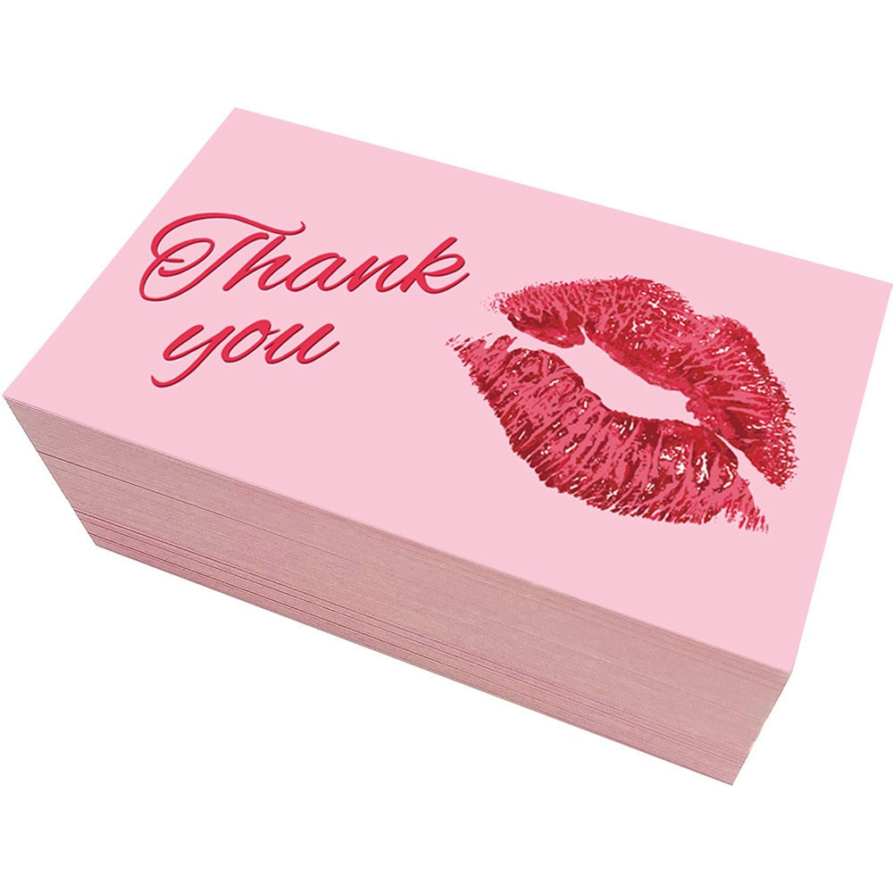 30pcs Thank You Cards For Shipping Packaging Pink You are the Heart of My Business Cards  Gift Wrapping Valentine's Day Wedding Uptrends