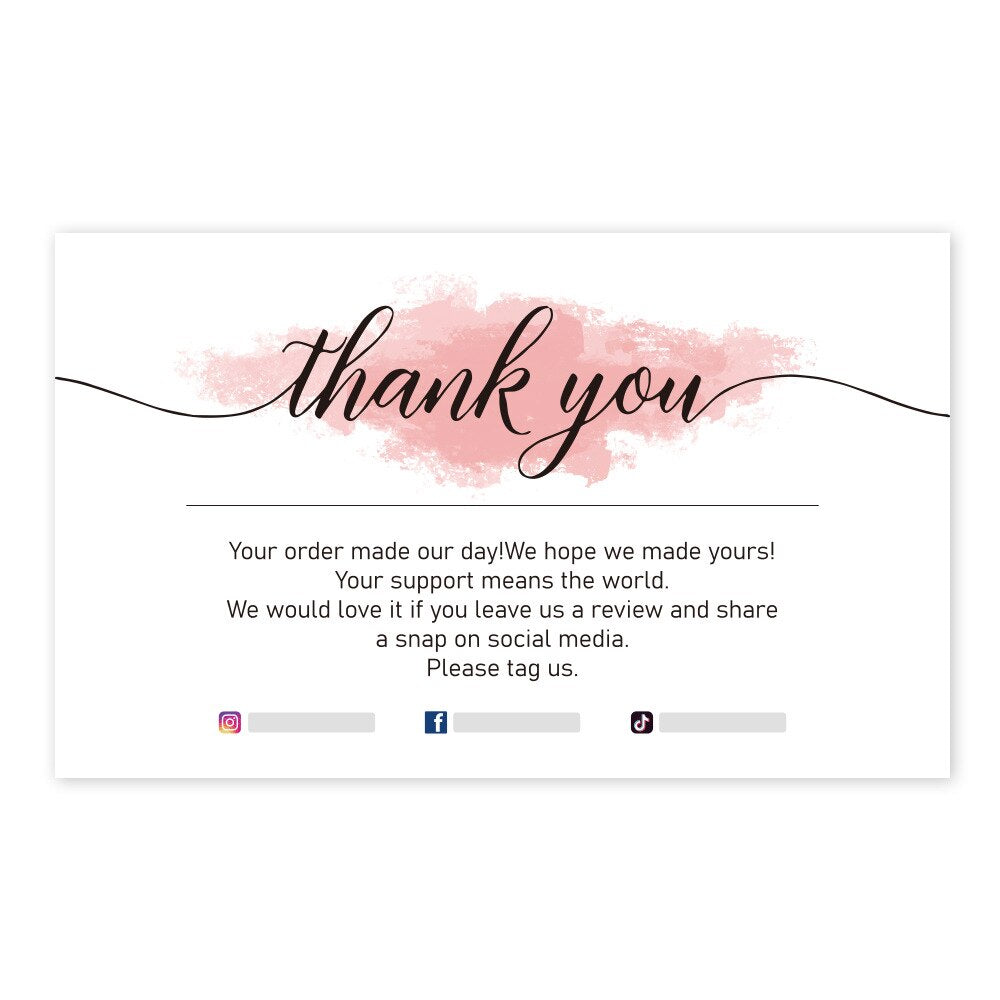 30pcs Thank You Cards For Shipping Packaging Pink You are the Heart of My Business Cards  Gift Wrapping Valentine's Day Wedding Uptrends