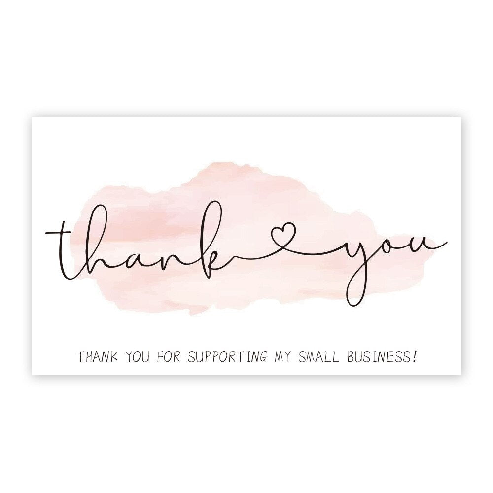 30pcs Thank You Cards For Shipping Packaging Pink You are the Heart of My Business Cards  Gift Wrapping Valentine's Day Wedding Uptrends