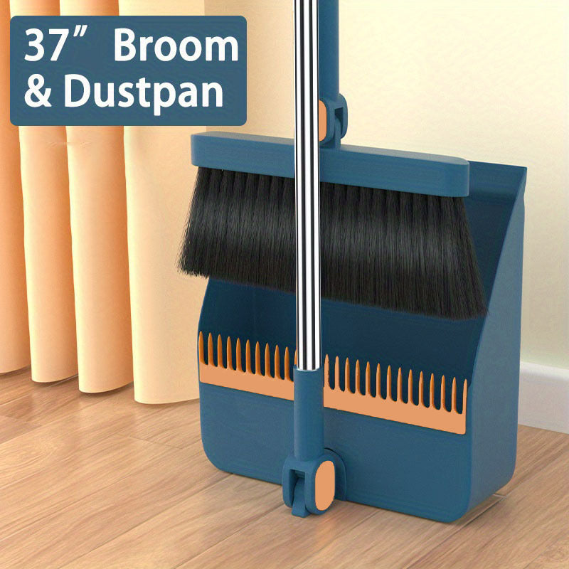 Upright Broom And Dustpan Set For Home And Office - Perfect For Sweeping Wood Floors, Pet Hair, And More - Indoor Housewarming Gift - - Temu ShopOnlyDeal