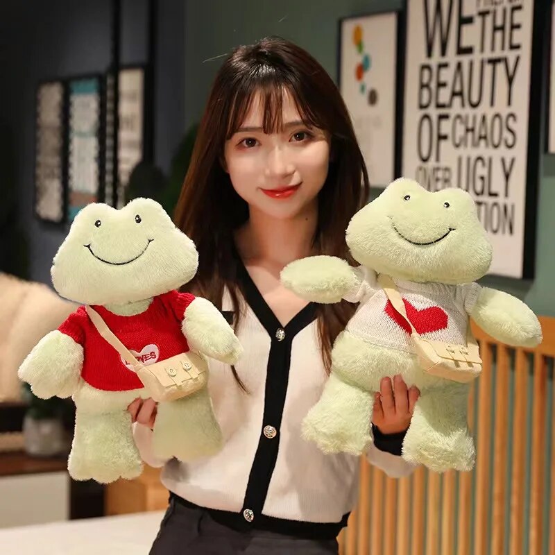 Smiling Frog Plush Toy 36cm Cute Doll Soft Comfort Companion Animal Filling Doll Throwing Plush Toys Good Gift ShopOnlyDeal