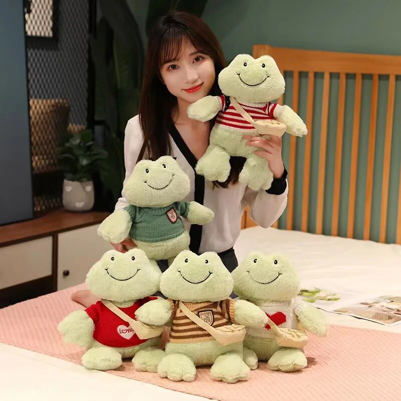 Smiling Frog Plush Toy 36cm Cute Doll Soft Comfort Companion Animal Filling Doll Throwing Plush Toys Good Gift ShopOnlyDeal