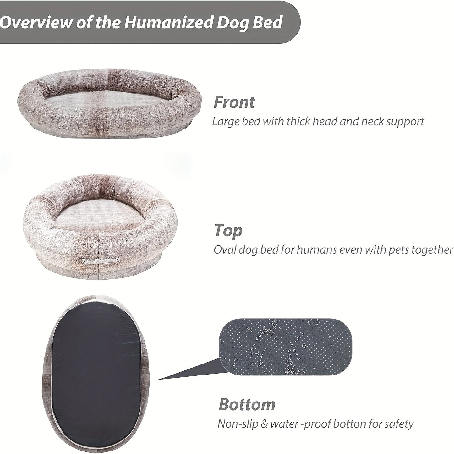 Human Dog Bed, Medium Beanbag Human Bed, Giant Beanbag Dog Bed With Blanket, Suitable For People, Families, And Pets (medium, Gradient Brown) - Temu ShopOnlyDeal