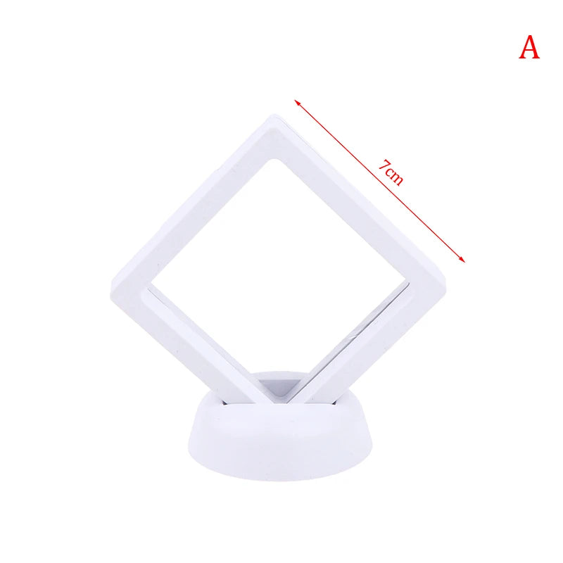 Freeze Display 3D Floating Picture Frame Shadow Box Jewelry Display Stand Ring Pendant Holder Protect Jewellery Stone Presentation Case ShopOnlyDeal