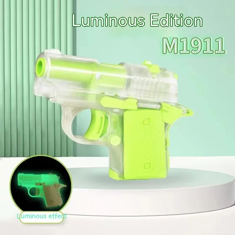 Rubber Band Firing Toy Gun 3D Gravity Model Gun Mini 1911 Toy Gun Luminous Transparent Shell Trendy Toys Gift Dropshipping ShopOnlyDeal