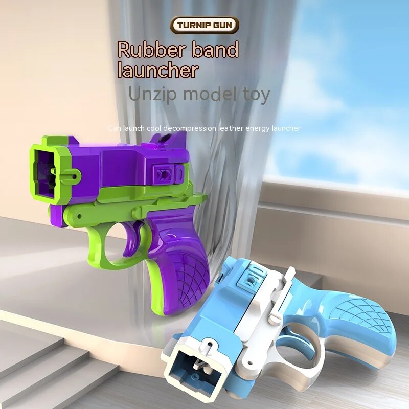 Rubber Band Firing Toy Gun 3D Gravity Model Gun Mini 1911 Toy Gun Luminous Transparent Shell Trendy Toys Gift Dropshipping ShopOnlyDeal