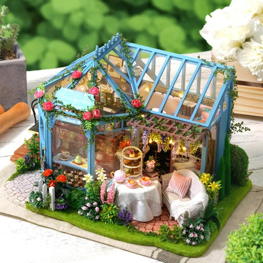 3D Puzzle Handmade DIY Courtyard Cafe Creative Children's Toys Girlfriend Adult Youth Classmate 12+Birthday Gifts ShopOnlyDeal