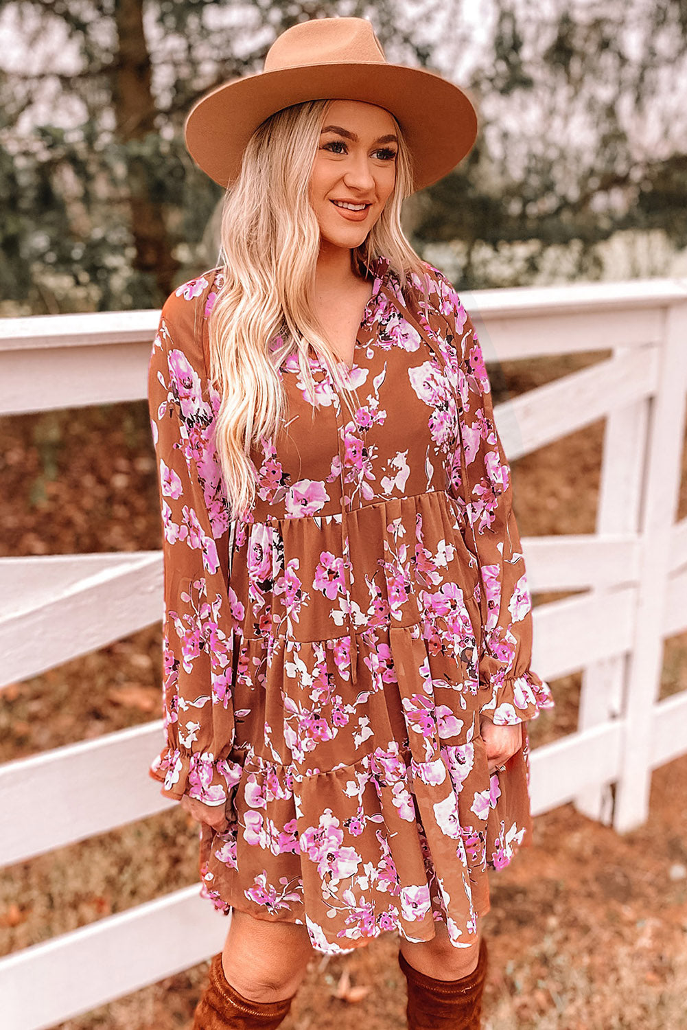 Effortlessly Elegant: Floral Flounce Sleeve Tiered Dress for Every Occasion 🌸 ShopOnlyDeal