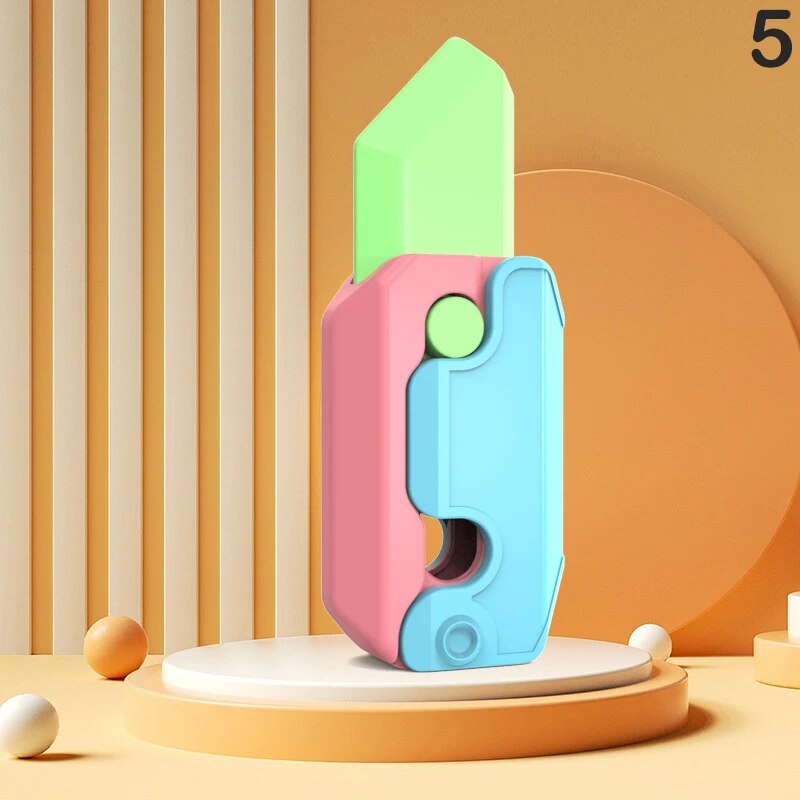 3d Gravity Knife Luminous Carrot Fidget Toys Children Decompression Push Card Toy 3d Printing Glowing Carrot Knife Toy For Kids ShopOnlyDeal