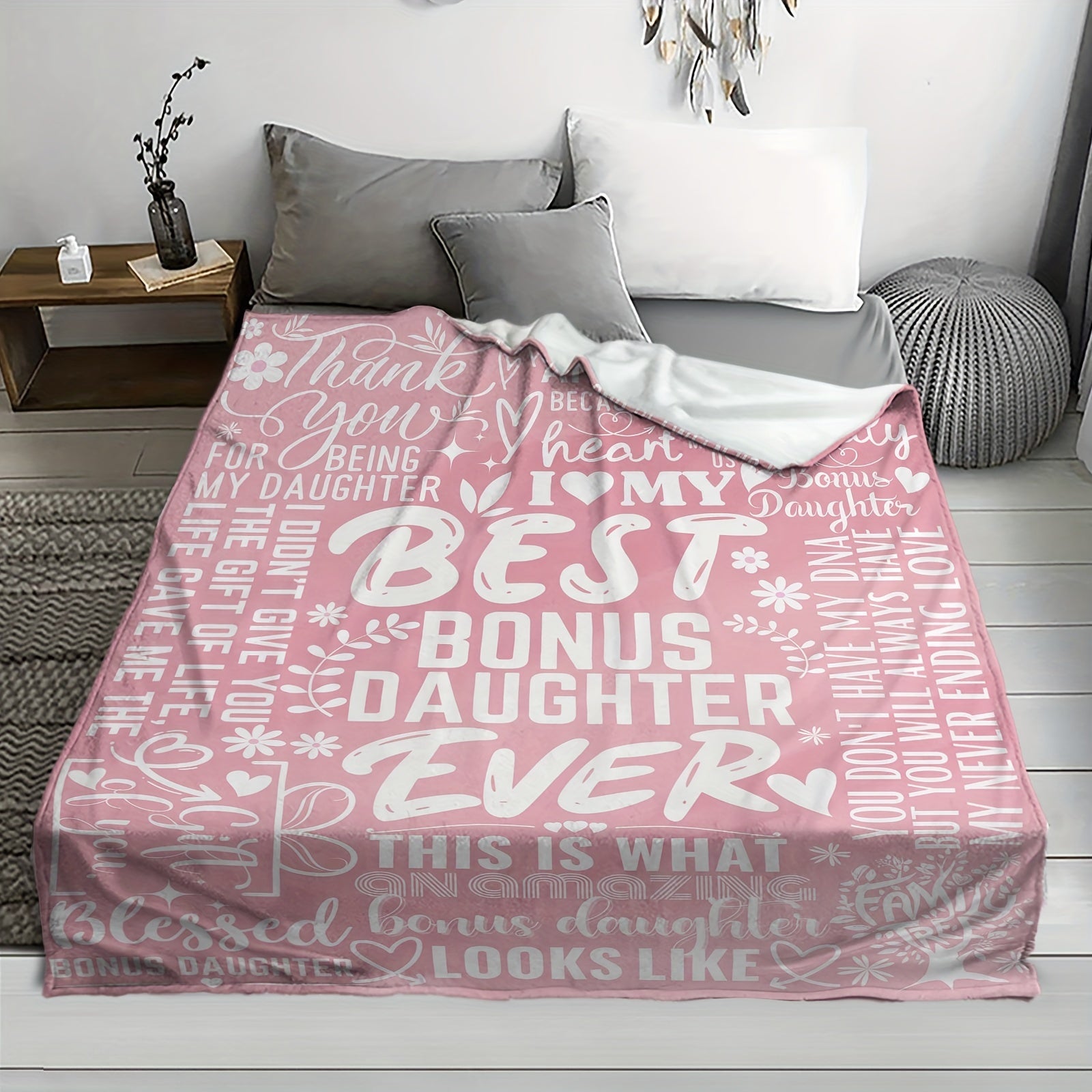 Best Daughter Gift Flannel Digital Printed Blanket Suitable For Sofa Cover Blanket, Home Leisure Blanket, Air Conditioning Blanket, Nap Blanket, Soft And Comfortable Gift Blanket For Daughter ShopOnlyDeal