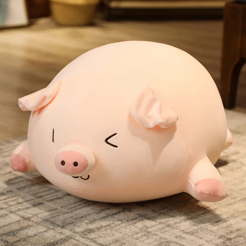 40/50/60/80cm Squish Pig Stuffed Doll Lying Plush Piggy Toy Animal Soft Plushie Pillow Cushion Kids Baby Comforting Gift LJXY Store