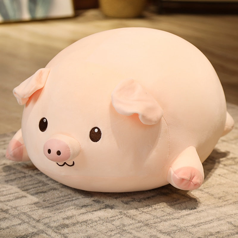 Kawaii Pink Piglet Big 40-80 cm Plush Stuffed Animal Pig Soft Doll Giant Sleeping Pillow for Girl Christmas Beauty and Fashion Toy Princess Ke Yue Toy Shop Store