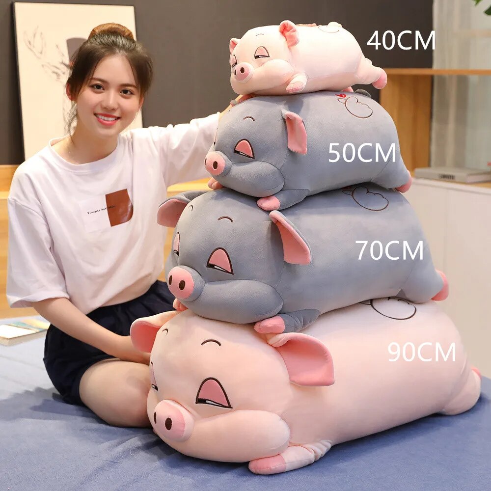 40-90 cm Soft Love Pig Mouse Hamster Plush Pillow Stuffed Cute Animal Cushion Chinese Pig Mouse Toy Doll Birthday Gift Kid LUFEN Store