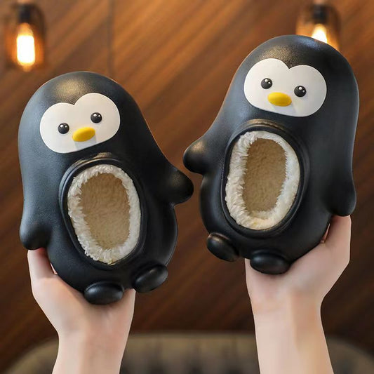 Kids Warm Waterproof Non-slip Cute Penguin Slippers Home Shoes Autumn Winter ShopOnlyDeal