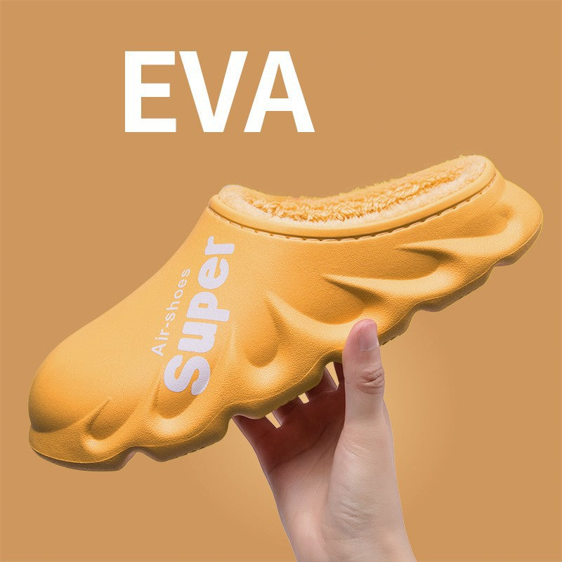 Home Slippers EVA Waterproof Warm Plush Indoor Shoes Couple Couple Shoes ShopOnlyDeal