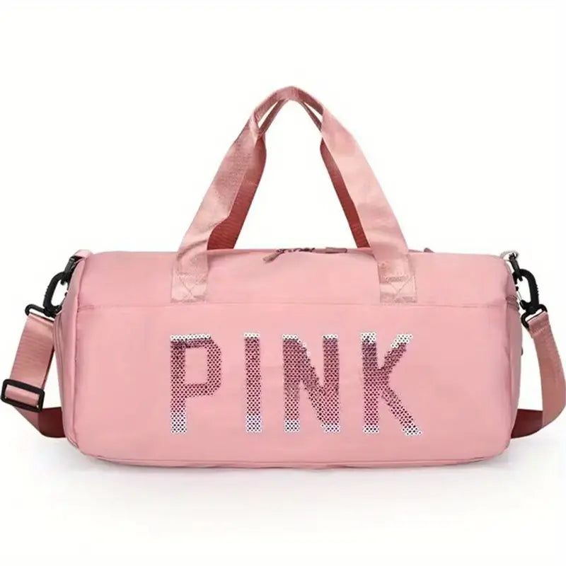 Pink Duffle Bag Large Capacity Travel Storage Bag Portable Duffel Bag Casual Sports Bag With Shoes Compartment | Free Shipping For New Users | Temu ShopOnlyDeal