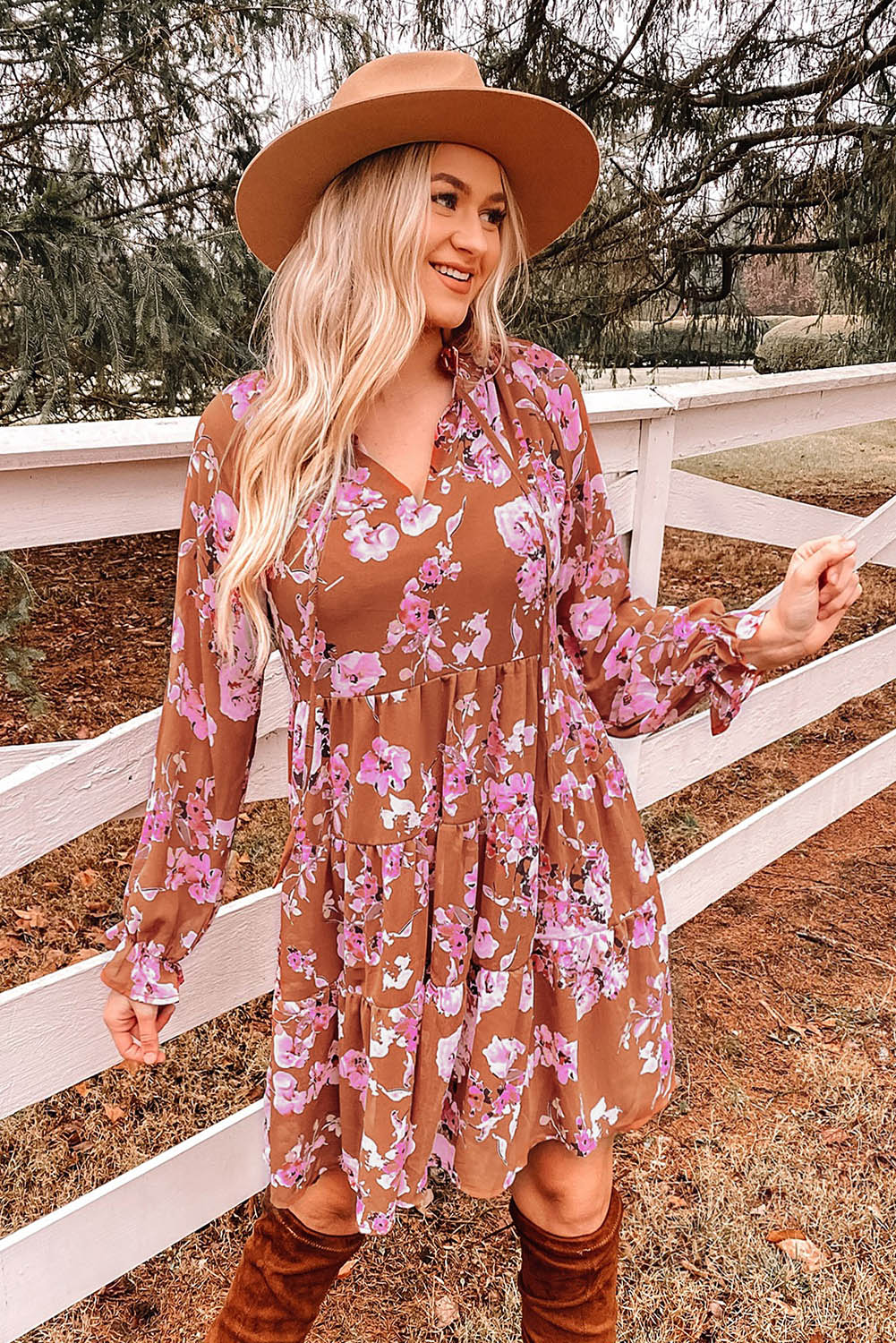 Effortlessly Elegant: Floral Flounce Sleeve Tiered Dress for Every Occasion 🌸 ShopOnlyDeal