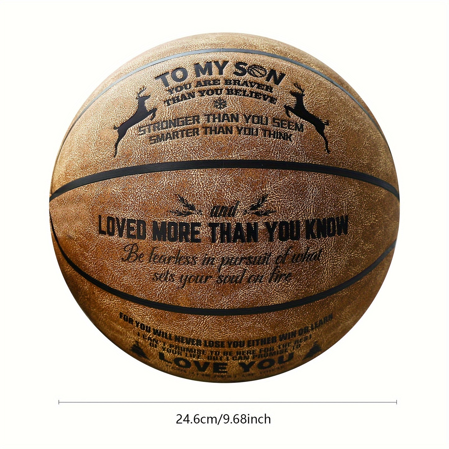 Basketball To My Son - You Are Braver Than You Believe - Ideal Gift For Christmas/birthday/thanksgiving Day/holiday/new Year (with Pump) - Temu ShopOnlyDeal