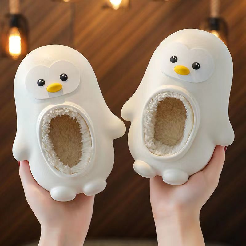 Kids Warm Waterproof Non-slip Cute Penguin Slippers Home Shoes Autumn Winter - Temu ShopOnlyDeal