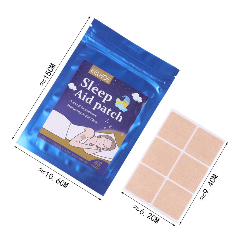 Soothing Sleep Patches: Your Natural Solution for Insomnia and Anxiety Relief - 48PCS/Pack Insomnia Treatment Relieve Anxiety Decompression Relaxing Neurasthenia Soothing Body Help Sleeping Patch ShopOnlyDeal