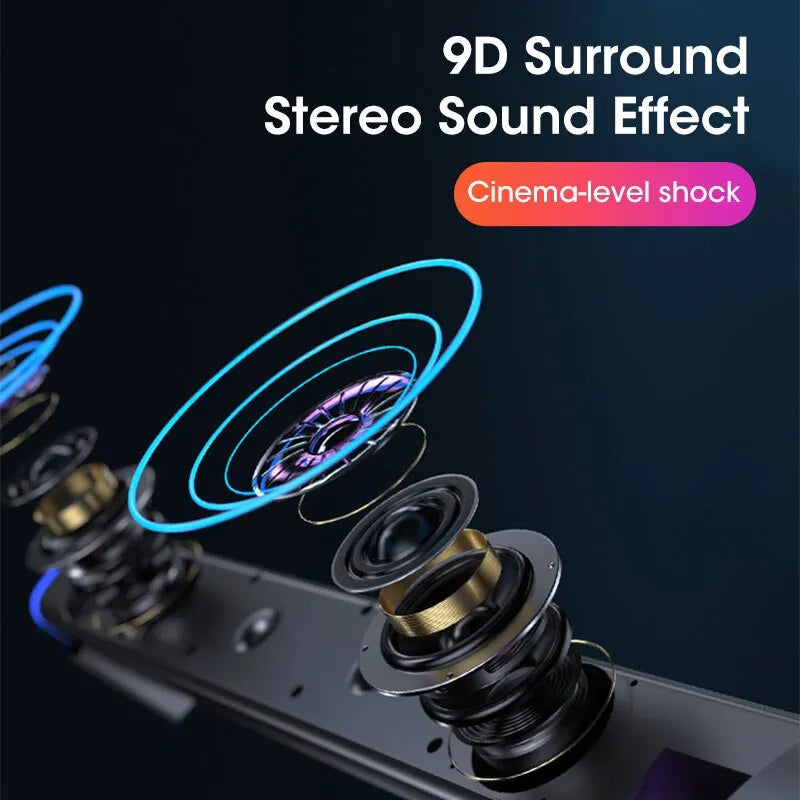 4D Stereo Sound Computer Speaker Bar: High-Quality Subwoofer & Bluetooth Connectivity for Enhanced Audio Experience ShopOnlyDeal