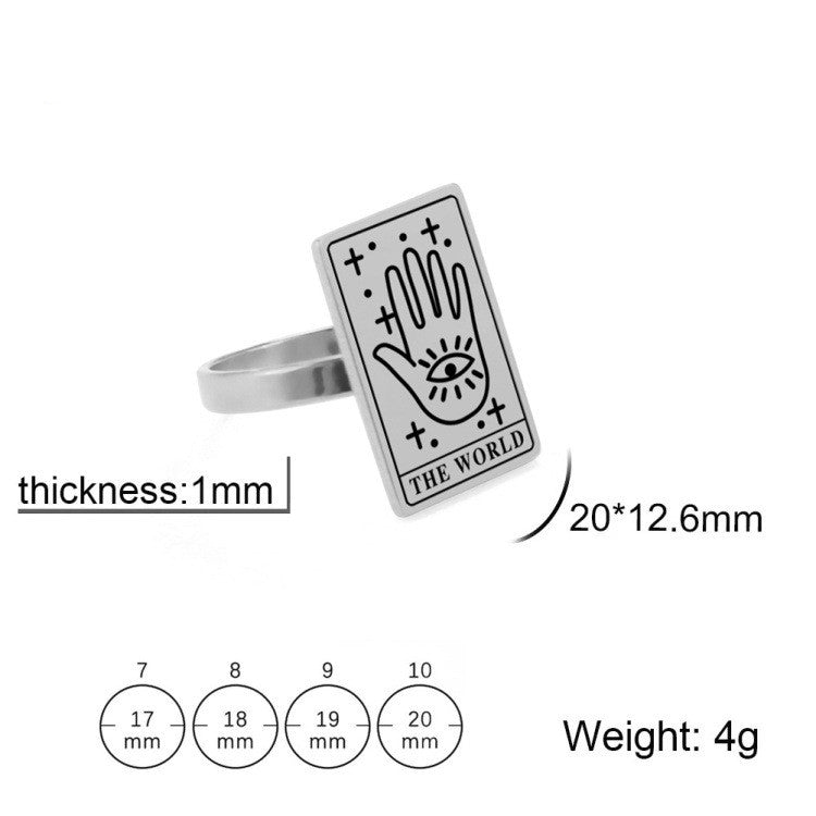 Tarot Steel Ring Men's And Women's Stainless ShopOnlyDeal