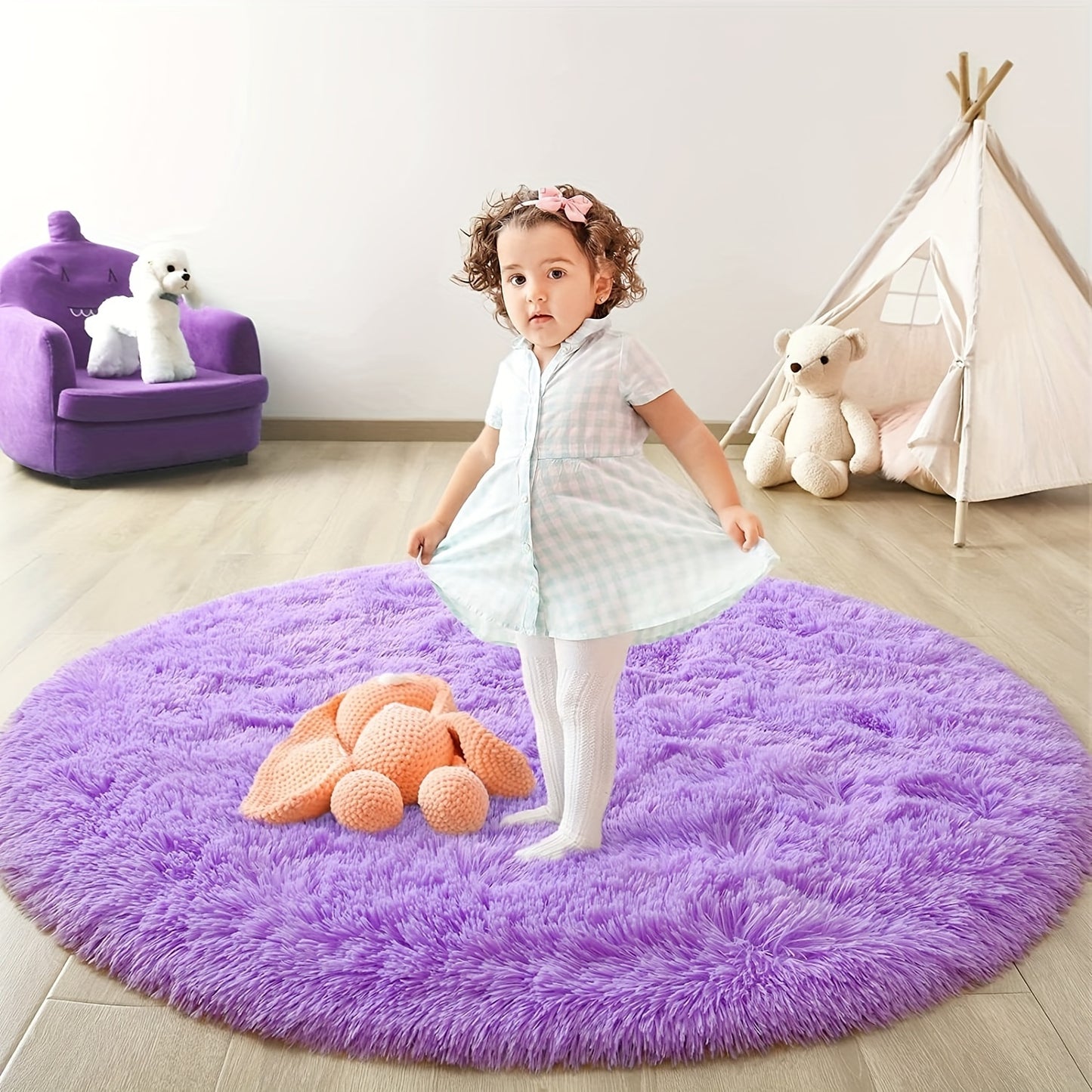 Warm Soft And Fluffy Shaggy Rug - Non-slip And Waterproof - Perfect For Living Room, Bedroom, Nursery, Game Room, Dormitory, Carpet - Teenage Room Decoration And Room Decor (4'x4') - Temu ShopOnlyDeal