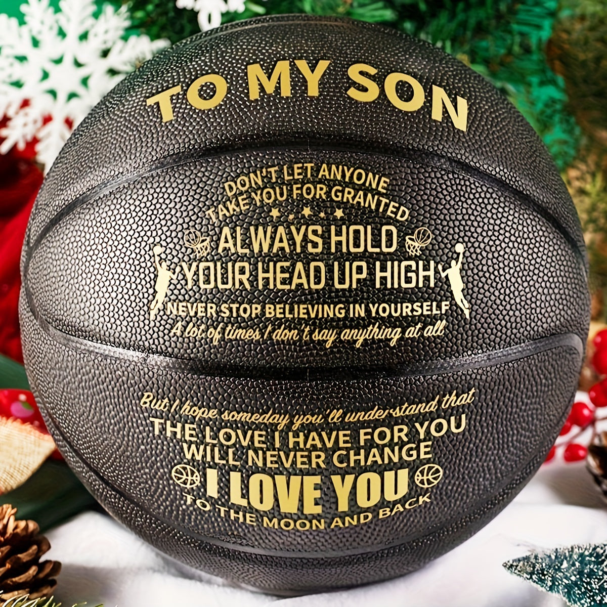 Perfect Gift For Son -International Standard Size Basketball With Pump - Grandson ShopOnlyDeal