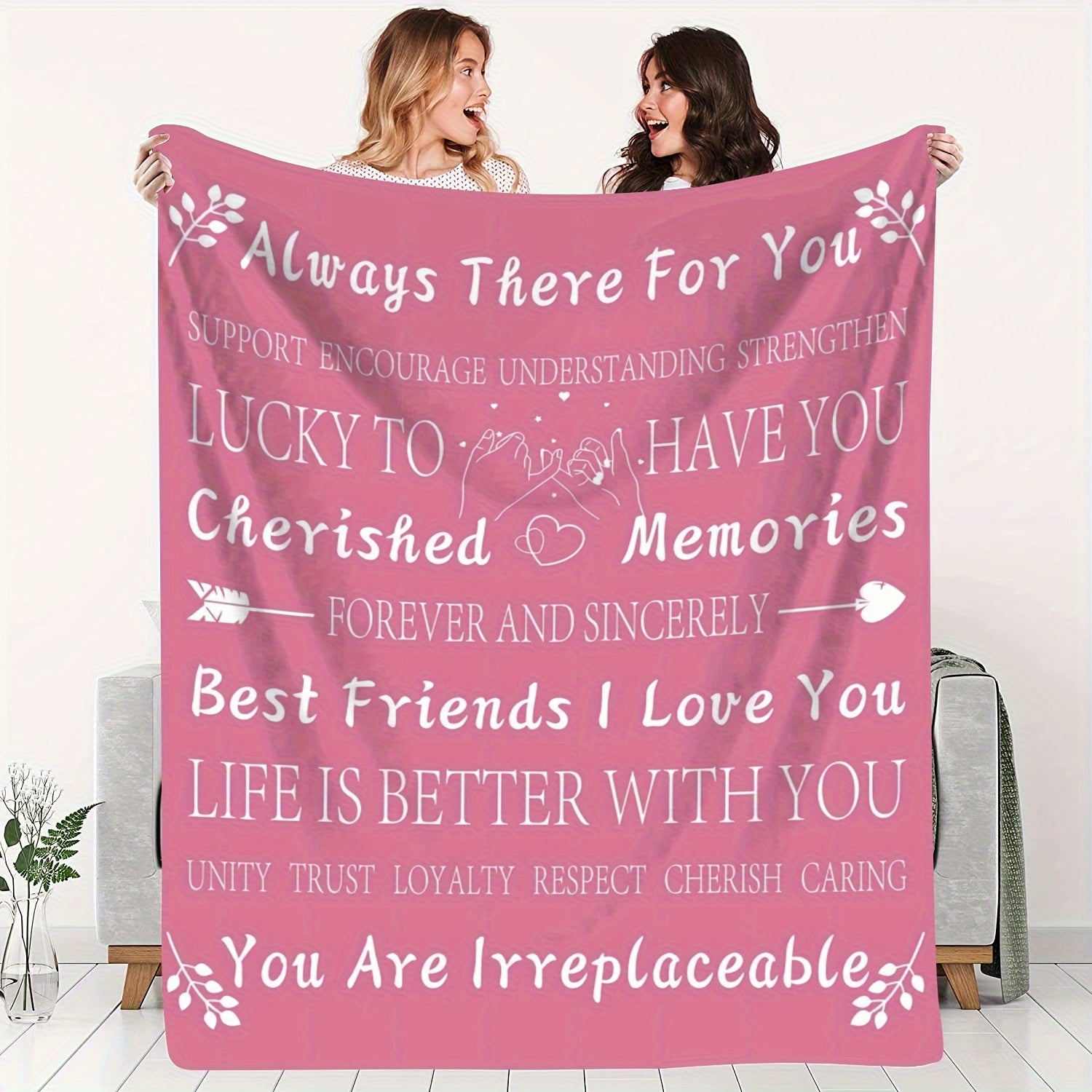 Best Friend Birthday Gifts For Women Unique Female Friendship Gifts For Bestie Flannel Throw Blanket ShopOnlyDeal