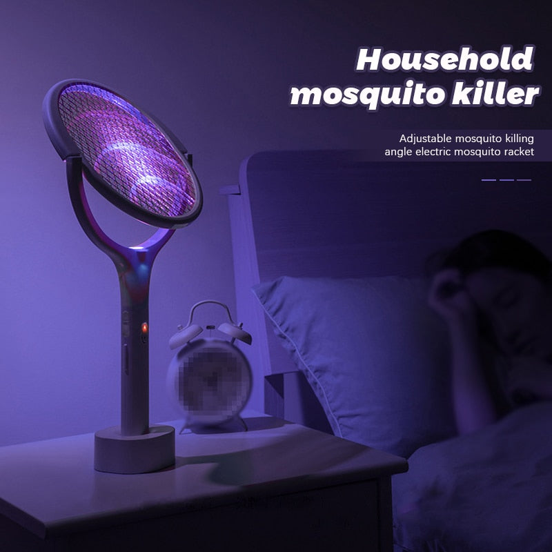 Mosquito Swatter Mosquito Killer Lamp 5 IN 1 Electric 3500V USB Rechargeable Angle Adjustable Electric Bug Zapper Fly Bat Uptrends