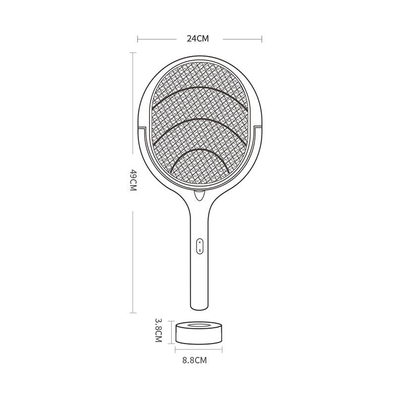 Mosquito Swatter Mosquito Killer Lamp 5 IN 1 Electric 3500V USB Rechargeable Angle Adjustable Electric Bug Zapper Fly Bat Uptrends