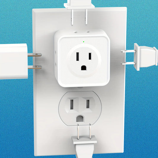 5 Way Multi Plug Outlet Extender, Wall Outlet Expander, Small Electrical Outlet Splitter for Travel, Home, Office, Dorm ShopOnlyDeal