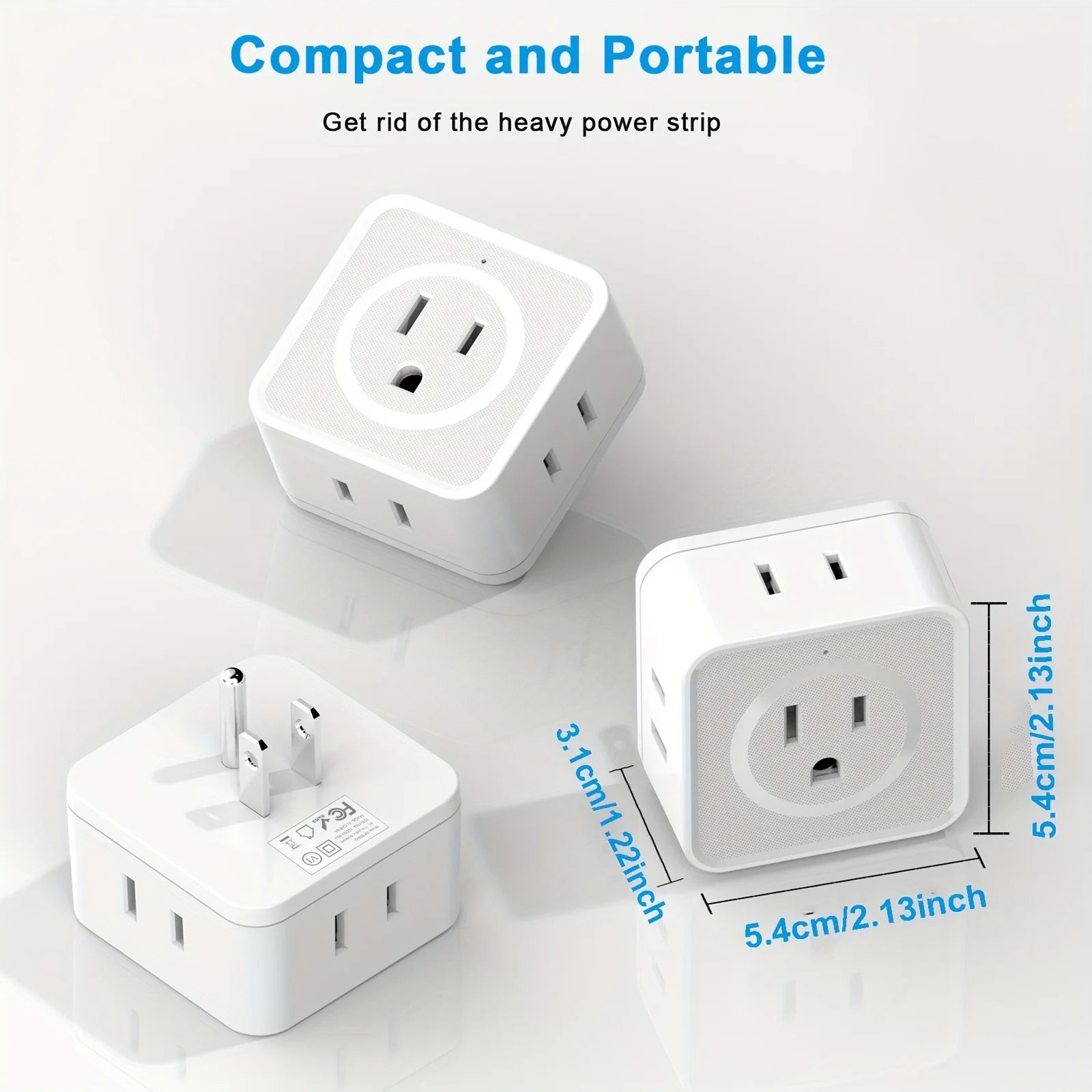 5 Way Multi Plug Outlet Extender, Wall Outlet Expander, Small Electrical Outlet Splitter for Travel, Home, Office, Dorm ShopOnlyDeal