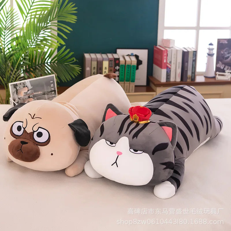 Dog & Cat Pillow 50-100cm Big Long Live My Emperor Cat Bazaar Black Dog Pillow Kawaii Plush Toy Cartoon Animal Stuffed Doll Cushion Gift for Kids ShopOnlyDeal