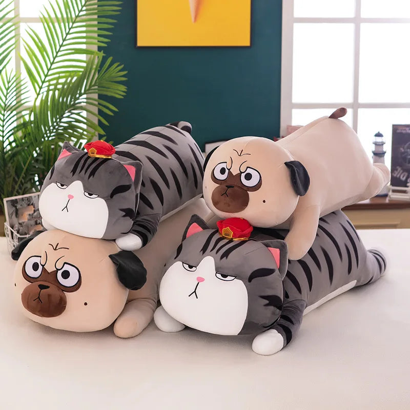 Dog & Cat Pillow 50-100cm Big Long Live My Emperor Cat Bazaar Black Dog Pillow Kawaii Plush Toy Cartoon Animal Stuffed Doll Cushion Gift for Kids ShopOnlyDeal