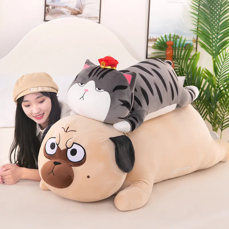 Dog & Cat Pillow 50-100cm Big Long Live My Emperor Cat Bazaar Black Dog Pillow Kawaii Plush Toy Cartoon Animal Stuffed Doll Cushion Gift for Kids ShopOnlyDeal