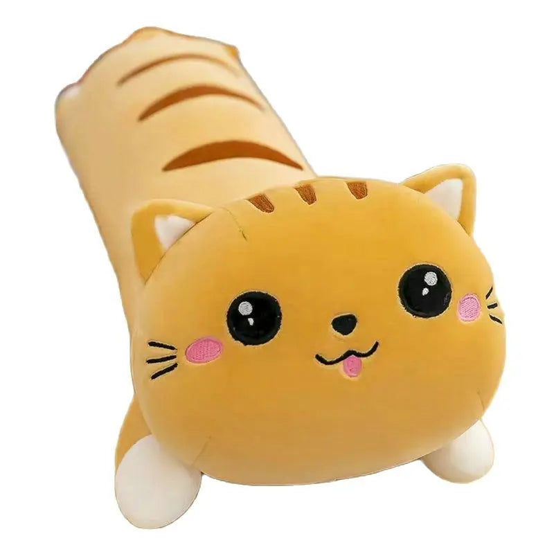 50-150cm Pink Giant Long Soft Cushion Lying Cat Plush Toys Stuffed Popular Birthday Gifts Girls Kid's Present Child ShopOnlyDeal