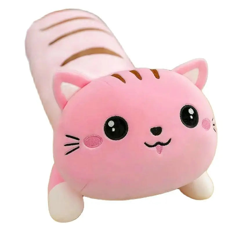 50-150cm Pink Giant Long Soft Cushion Lying Cat Plush Toys Stuffed Popular Birthday Gifts Girls Kid's Present Child ShopOnlyDeal