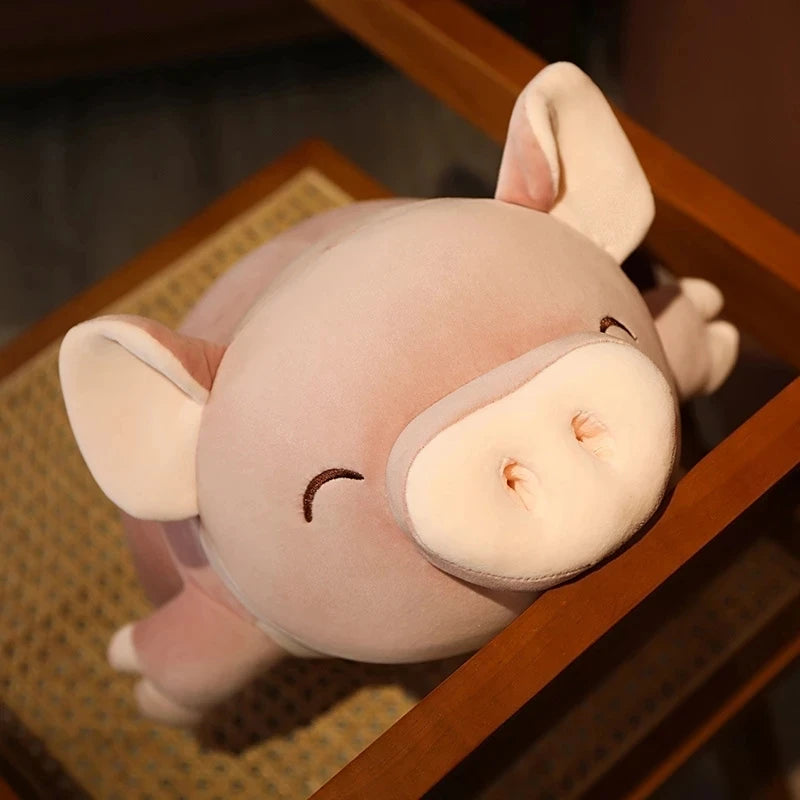 50/80cm Cute Giant Big Nose Pink Fat Pig Plush Toys Soft Sleeping Doll Stuffed Animal For Girls Kid Gift Big Nose Lying Piggy TotoJay Dropshipping Store