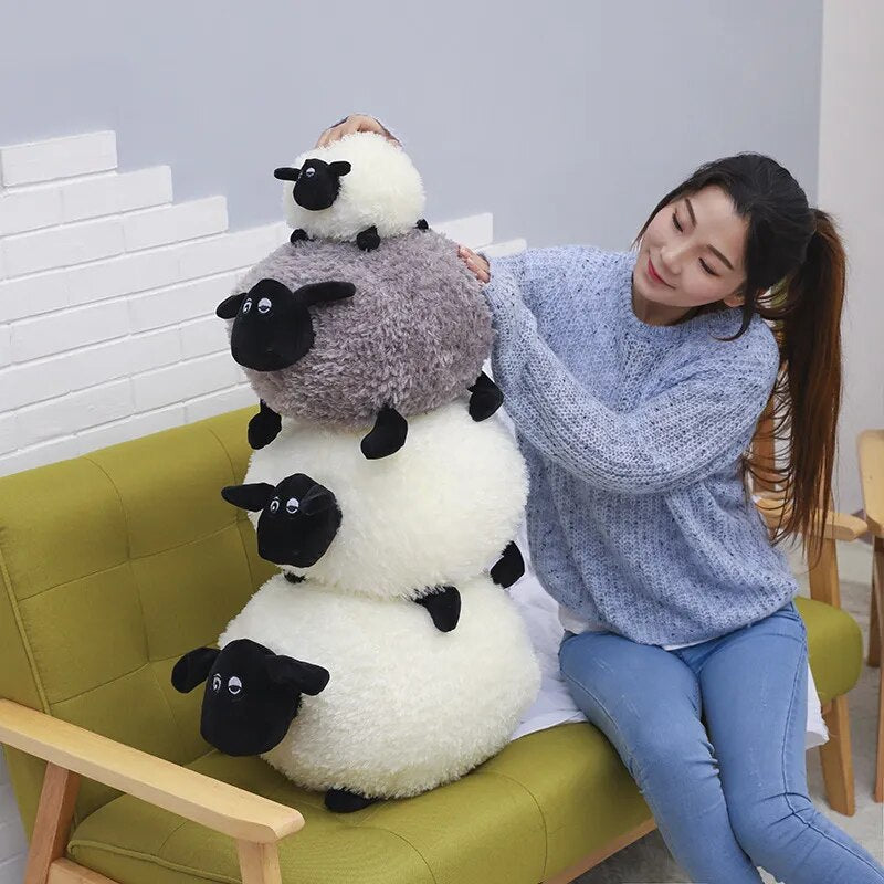 Plush Sheep 50cm PP Cotton Cartoon Soft Toys Stuffed Animal Sheep Dolls Valentine's Day Christmas Gifts Toys for Children Girl ShopOnlyDeal