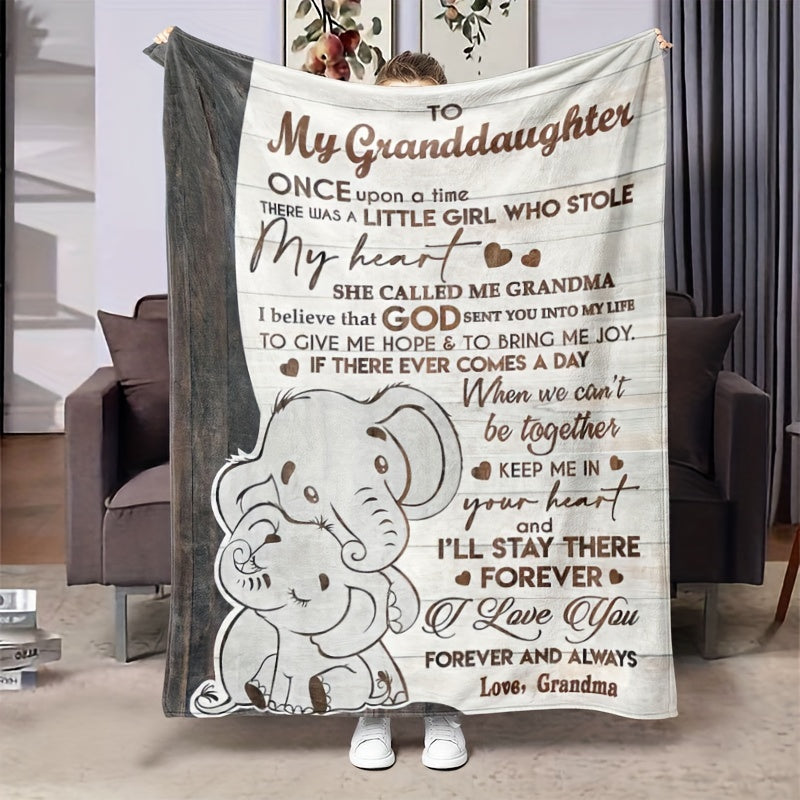 To My Granddaughter Gift - Print Envelope Blanket, From Grandma Flannel Blanket, Soft Warm Throw Blanket Nap Blanket For Couch Sofa Office Bed Camping Travel, Multi-purpose Gift Blanket For All Season - Temu ShopOnlyDeal