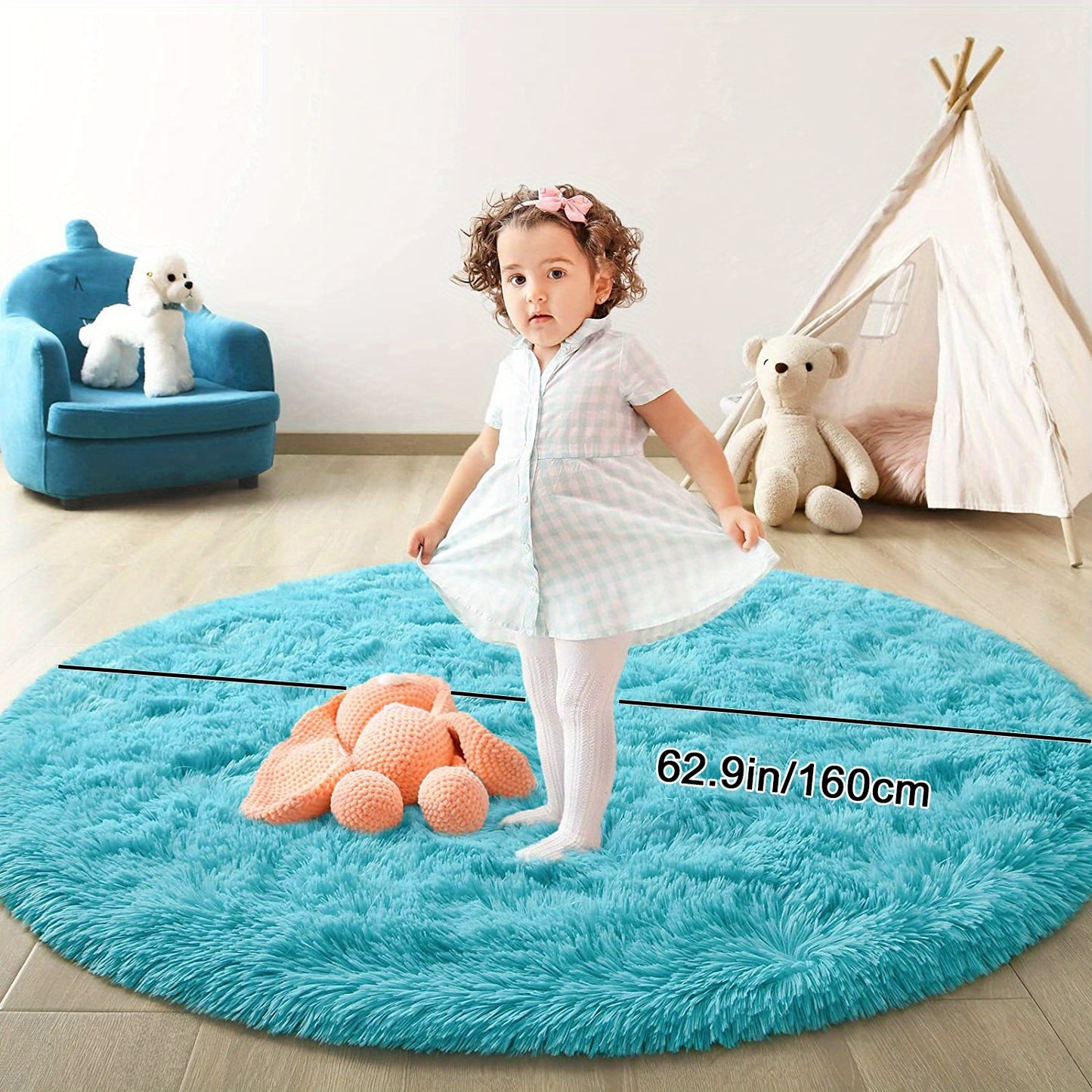 Warm Soft And Fluffy Shaggy Rug - Non-slip And Waterproof - Perfect For Living Room, Bedroom, Nursery, Game Room, Dormitory, Carpet - Teenage Room Decoration And Room Decor (4'x4') - Temu ShopOnlyDeal