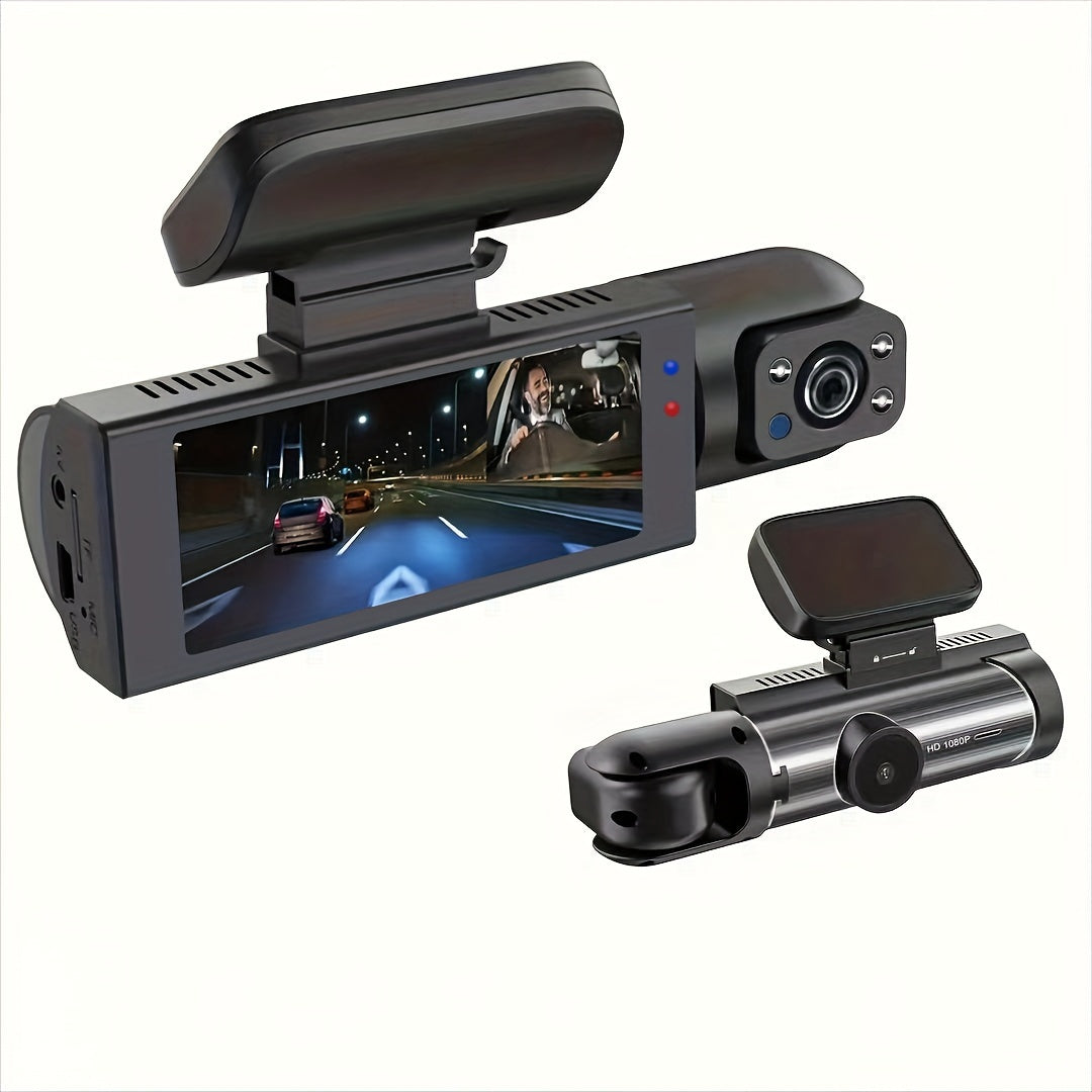 Dash Camera Front And Inside,3.16inchdash Cam 1080p, G Sensor Hd Night Vision Loop Recording Wide Angle Car Dvr (blue Photodiode Position Is Random) - Temu ShopOnlyDeal