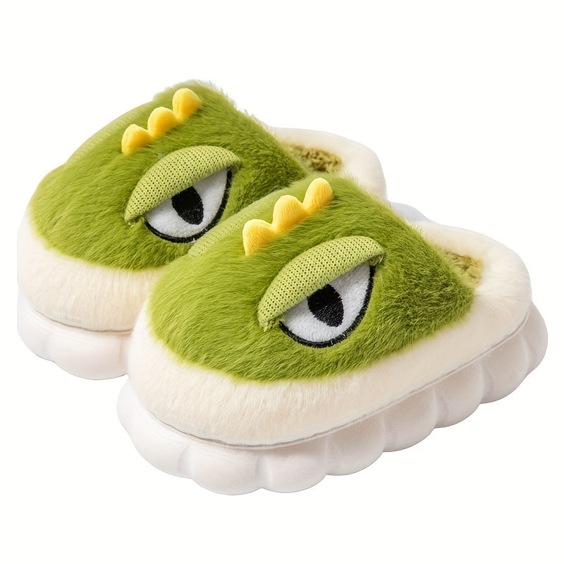 Dinosaur Slippers Cute Cartoon Dinosaur Furry House Shoes For Boys, Comfortable Non Slip Soft Bottom Walking Shoes For Indoor, All Seasons ShopOnlyDeal