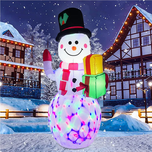 5FT/1.8M Inflatable Snowman LED Christmas Decoration - Luminary Lighting for Indoor and Outdoor Display - Air Pump for Creating a Warm and Bright Holiday Atmosphere ShopOnlyDeal