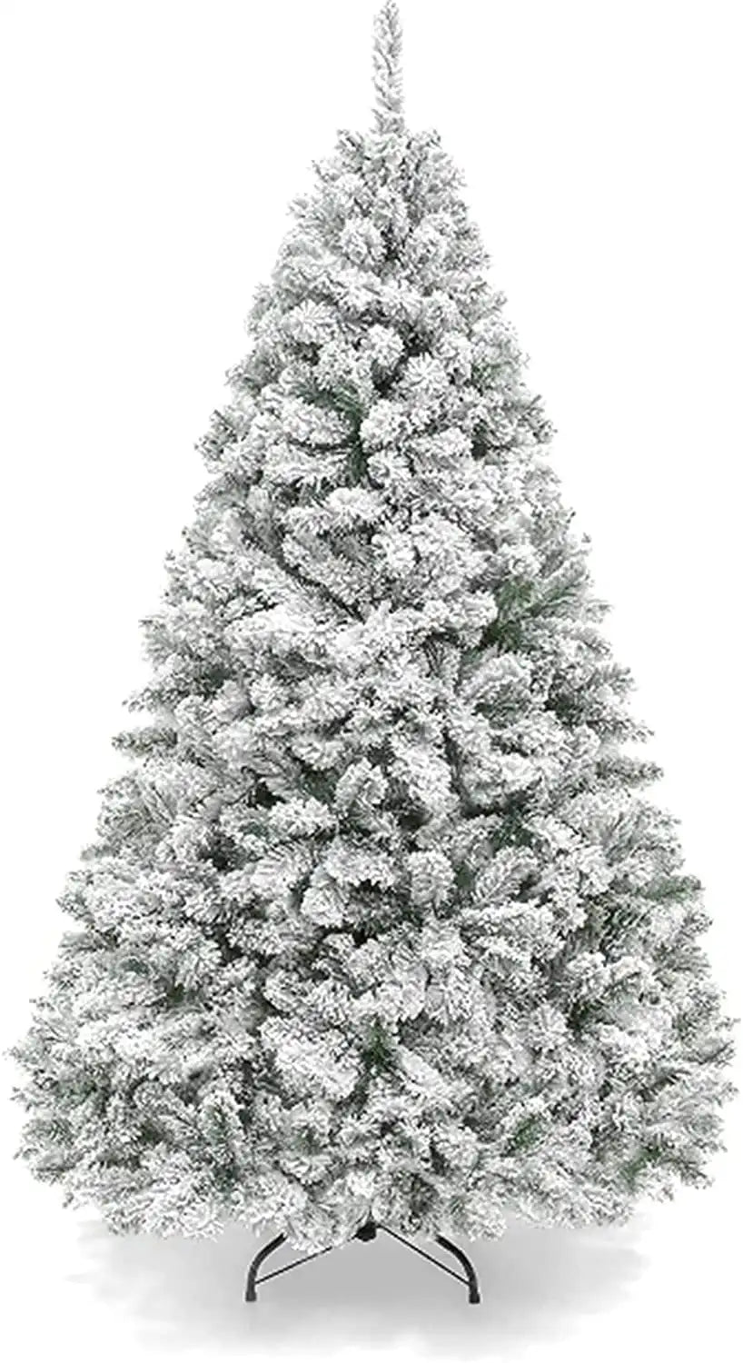 6-Ft Snow Flocked Artificial Christmas Tree Home Office Party Holiday Decoration ShopOnlyDeal