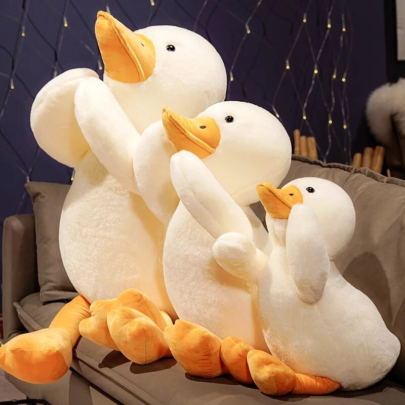 Giant White Duck Plush Toys 60-100cm Cute Large New Soft Sleeping Pillow Kawaii Big Goose Cushion Stuffed Animal Doll Home Decor ShopOnlyDeal