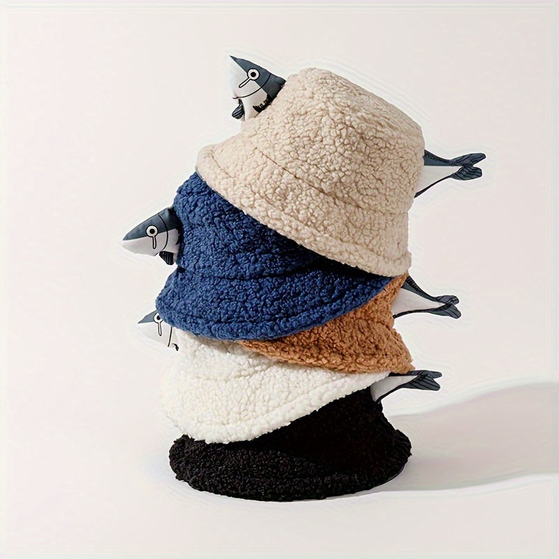 Funny Cute Fish Winter Plush Hat, Windproof Soft Funny Bucket Hat, Unisex Fuzzy Hat, Hip Hops Lightweight Warm Fisherman Hat - Temu ShopOnlyDeal
