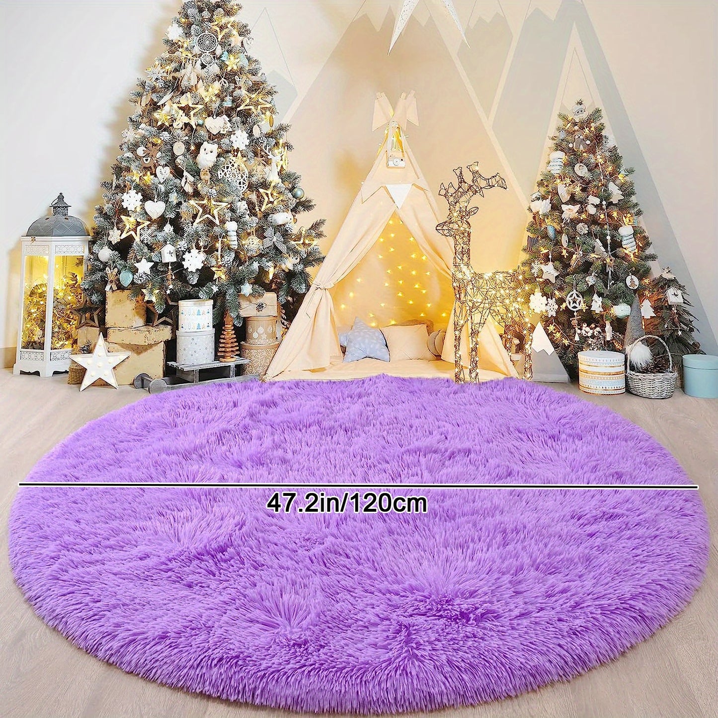 Warm Soft And Fluffy Shaggy Rug - Non-slip And Waterproof - Perfect For Living Room, Bedroom, Nursery, Game Room, Dormitory, Carpet - Teenage Room Decoration And Room Decor (4'x4') - Temu ShopOnlyDeal